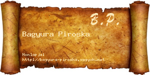 Bagyura Piroska névjegykártya