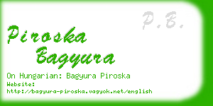 piroska bagyura business card